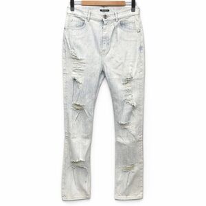 Balmain Paris Distressed High Rise Skinny Jeans EU 36 Made in Italy